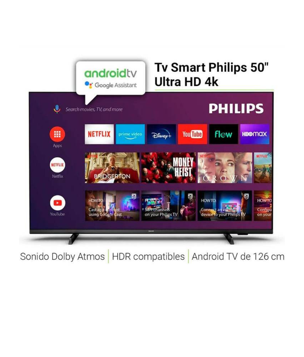 Smart TV 50 4K UHD Philips 50PUD7406/77