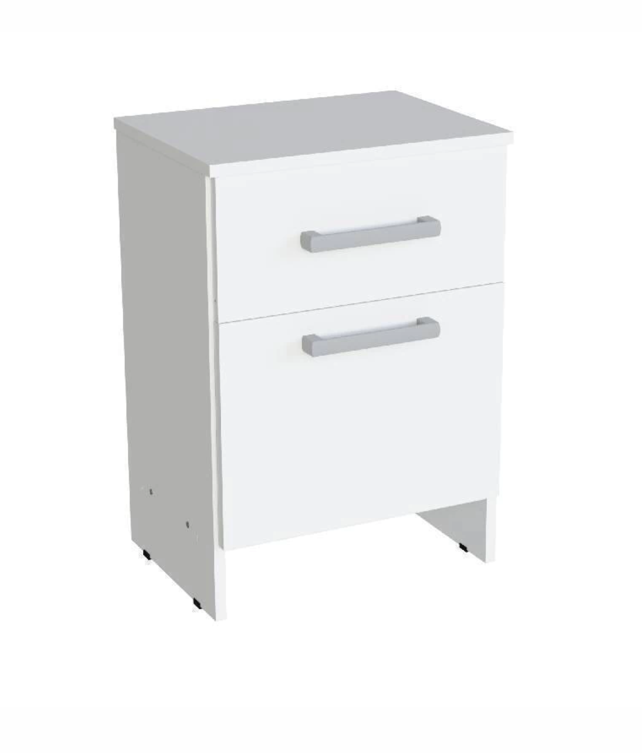 MESA DE LUZ ORLANDI BL 98 BAHIA - BLANCO, 1 CAJON, 1 PUERTA
